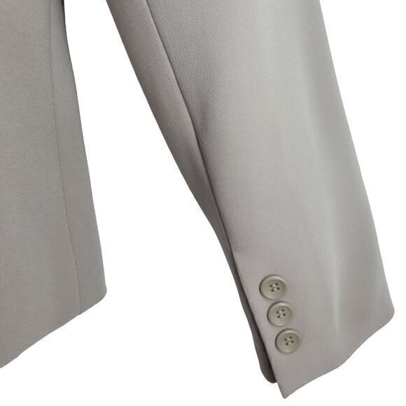 Vintage Petite Sophisticate Gray Two‎ Button Long Sleeve Boxy Blazer Jacket - Picture 11 of 15